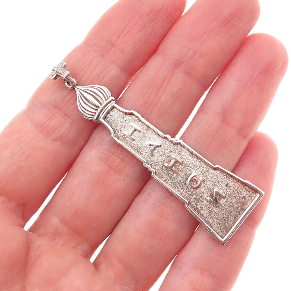 925 Sterling Silver Vintage Cross Orthodox Nancy Religious Charm Pendant